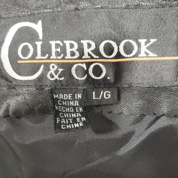 Coldbrook Classic Black Leather Belted Jacket - Picture 10 of 11